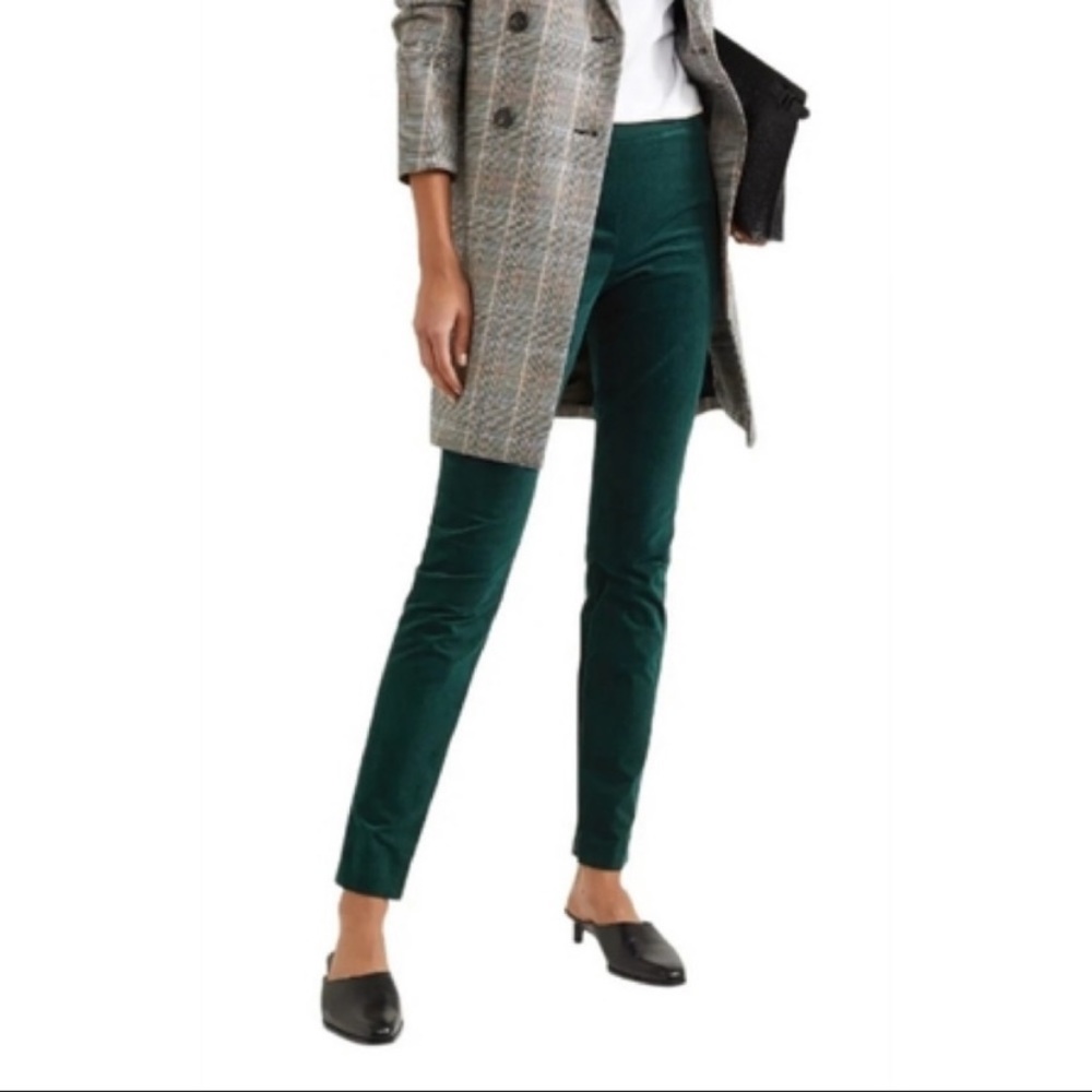 Theory Green Poplar High Waisted Oslo Corduroy Skinny Legging Pant 2